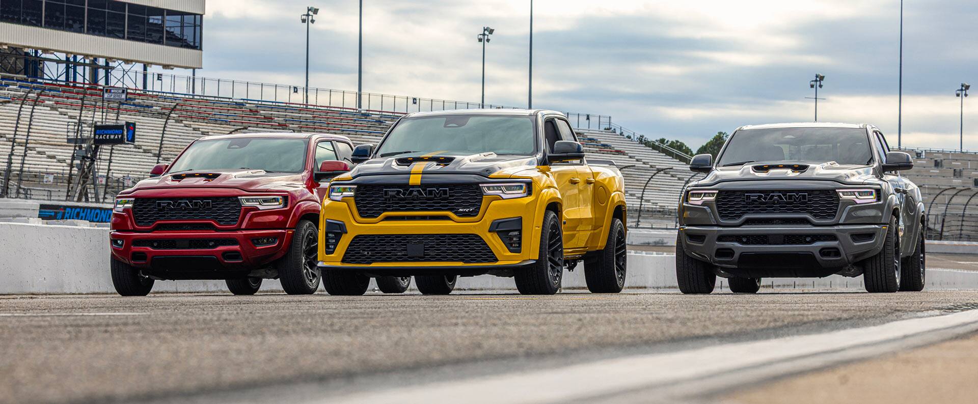 2027 Ram 1500 Rumble Bee lineup press still from the July 29, 2026 pricing announcement